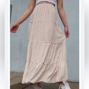 Brandy Melville Izzy Floral Maxi Skirt